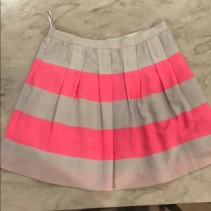 NWOT Pleated Grey & Pink Skirt